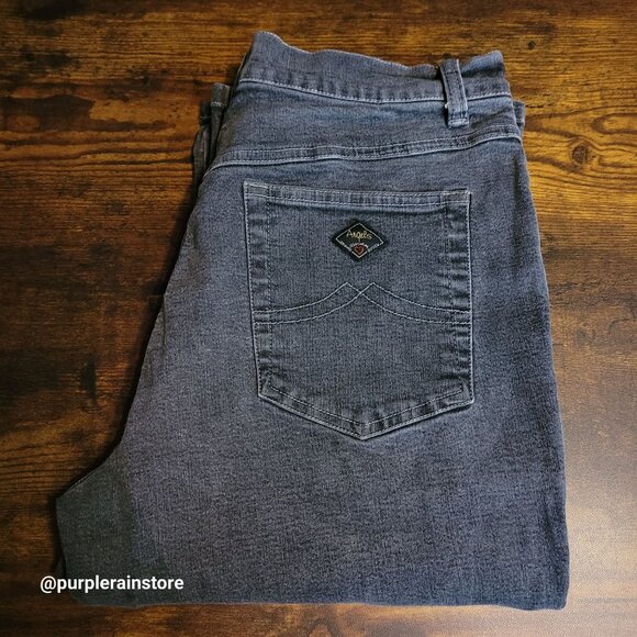 Vtg Angel Jeans 11 Skinny Flare Mid Rise Tummy Control Charcoal Stretch 90's Y2k - Picture 3 of 11